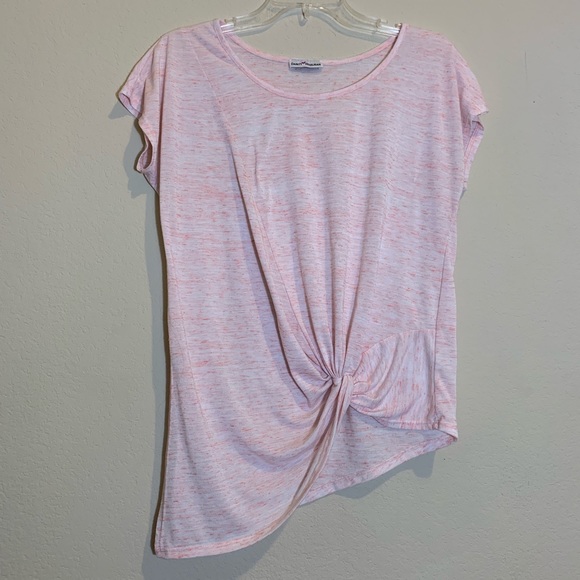 Urban Outfitters Dainty Hooligan Pink Boho Asymmetrical Twist Hem Top - Picture 3 of 8
